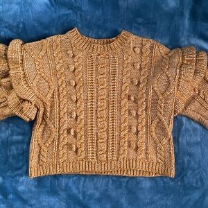 Forever 21 Cable Knit Sweater in Mustard
